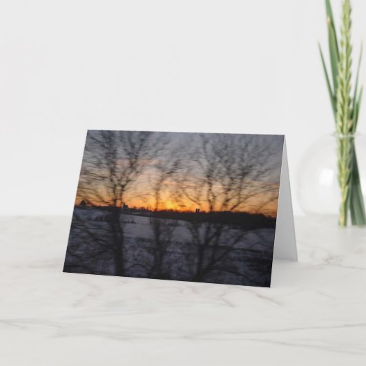 冬の夕日# 3 カード (正面)