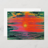 冬の夕暮れ、アルヒップ・クインディーのアートワーク ポストカード (正面/裏面)