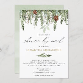 『冬の夕立』(Winter Shawer by Mail 男女兼用 pine)の木 招待状