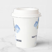 冬の外で寒いシロクマの赤ちゃんシャワー 紙コップ (右)