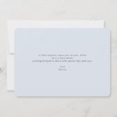 冬の外の寒い赤ちゃんシャワー少年 招待状 (裏面)