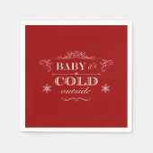 冬の外は寒いお祝い スタンダードカクテルナプキン (正面)