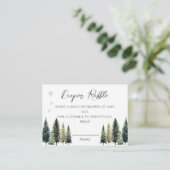 冬の外は寒いワンダーランドおむつラッフル エンクロージャーカード (スタンド正面)