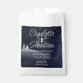 冬の夜と松のモダン木の水の色結婚の フェイバーバッグ (正面)