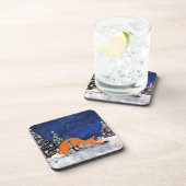 冬の夜にキツネを開く。 コースター (右側)