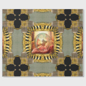 冬の夜にサンタの夢を見る ラッピングペーパー (フラット)