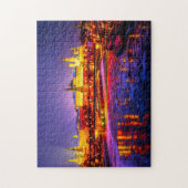 冬の夜にライトアップされたモスクワのクレムリン ジグソーパズル (縦)