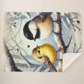 冬の夜に鳥凍っていを愛する シェルパブランケット (正面(横))