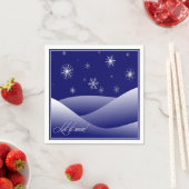 冬の夜のクリスマスナプキン スタンダードカクテルナプキン (インサイチュ)