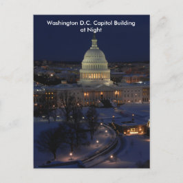 冬の夜のワシントンD.C.議会議事堂 ポストカード