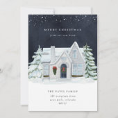 冬の夜の休暇引越し告知 案内状 (正面)