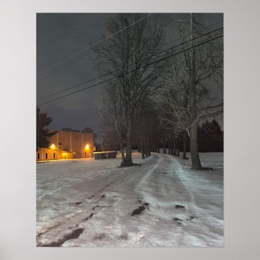 冬の夜の写真ポスター ポスター (正面)