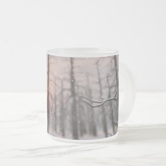 冬の夜の夢のマグカップ フロストグラスマグカップ (正面右)