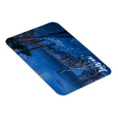 冬の夜の森の小道の磁石 マグネット (右側)