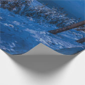 冬の夜の森の道 ラッピングペーパー (角)