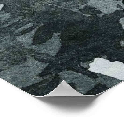 冬の夜の森ワンダーランドのシーティングチャート ポスター (角)