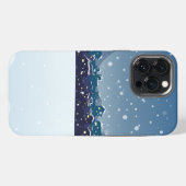 冬の夜の背景 iPhoneケース (裏面横)