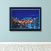 冬の夜の街 キャンバスプリント (インサイチュ (ウッドフロア))