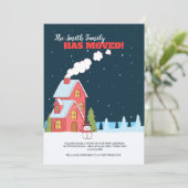 冬の夜の転居のお知らせ 招待状 (スタンド正面)