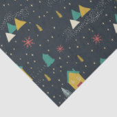 冬の夜の雪が小さな家に踊る 薄葉紙 (詳細)