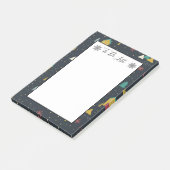 冬の夜の雪の結晶 小さな家 やることリスト ポストイット (アングル)