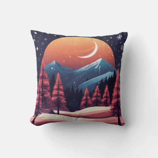 冬の夜チャーム クッション (正面)