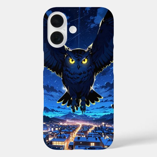 冬の夜フクロウ Case-Mate iPhoneケース (裏面)