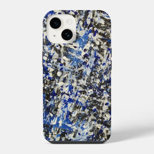 冬の夜抽象芸術 iPhoneケース (裏面)