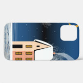 冬の夜景こぢんまりした家、いろんな木々。 Case-Mate iPhoneケース (裏面 (横))