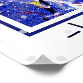 冬の夜月の三日月。ロシア ポスター (角)