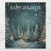 冬の夜森 ワインラベル (シングルラベル)