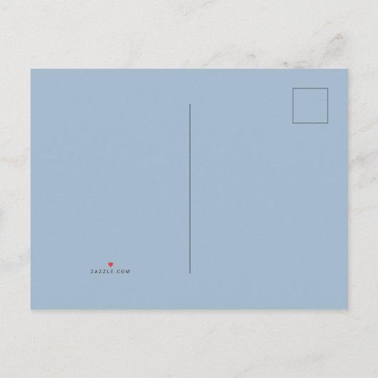 冬の夜空の赤男女兼用ちゃんシャワー インビテーションポストカード (裏面)