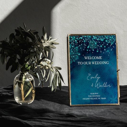 冬の夜結婚の大歓迎 ポスター