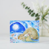 「冬の夜」はがき ポストカード (スタンド正面)