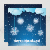 冬の夜、クリスマスカード シーズンカード (正面/裏面)