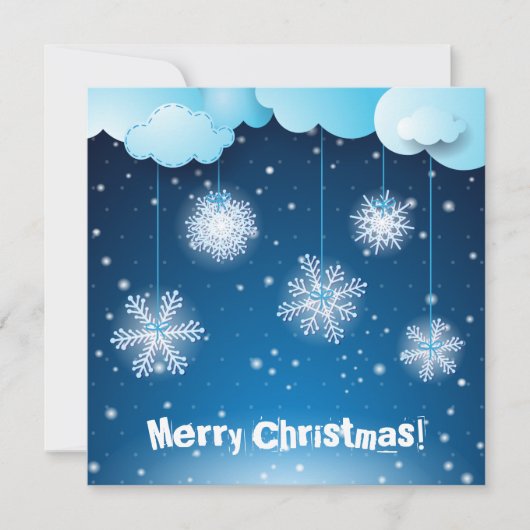 冬の夜、クリスマスカード シーズンカード (正面)