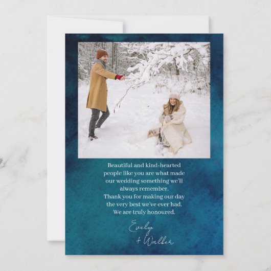 冬の夜 サンキューカード (裏面)