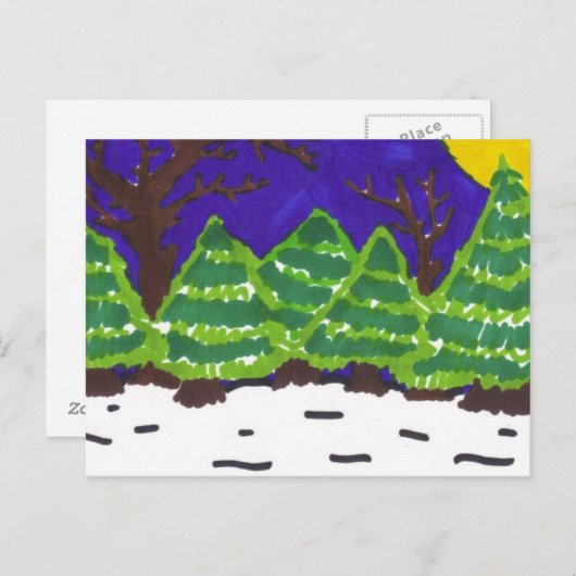 冬の夜 ポストカード (正面/裏面)