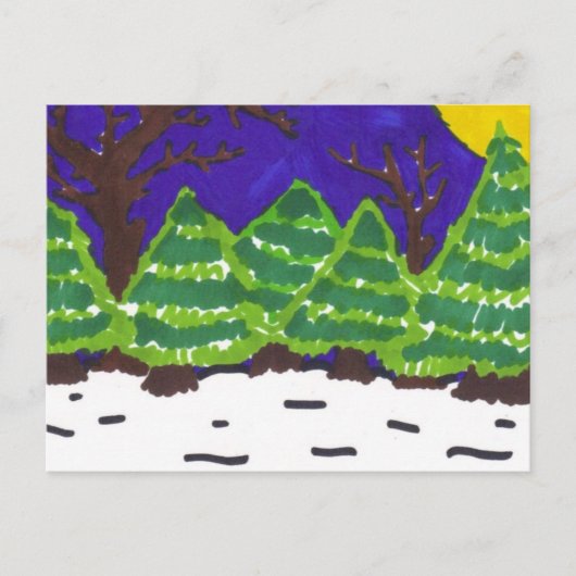 冬の夜 ポストカード (正面)