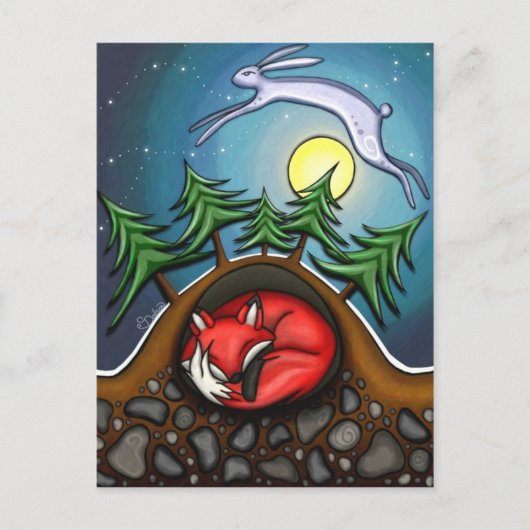 冬の夜 ポストカード (正面)