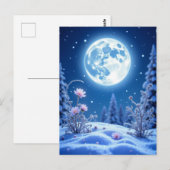 冬の夜、ポストクロッシング ポストカード (正面/裏面)