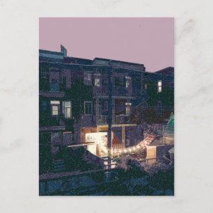 冬の夜:: nuit dhiver ポストカード