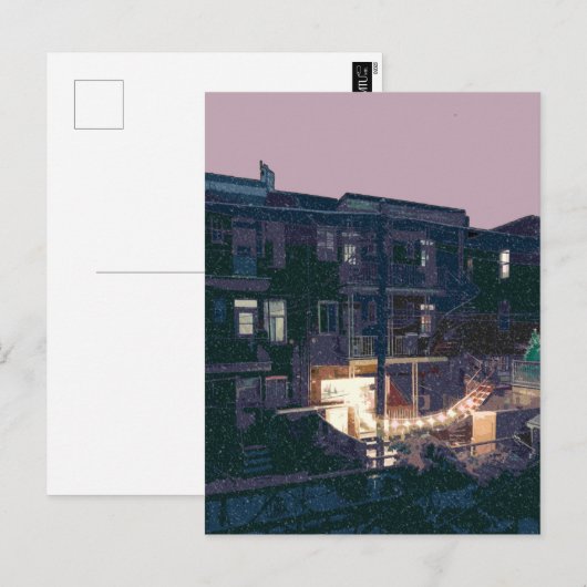 冬の夜：: nuit dhiver ポストカード (正面/裏面)