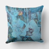冬の夜Dulacのファインアートの雪の女王 クッション (裏面)