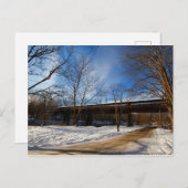 冬の夢の橋、オハイオ州ブリンクヘイヴェン ポストカード (正面/裏面)