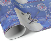 冬の夢の芸術家のグレート・ピレニーズ山は ラッピングペーパー (ロールコーナー)