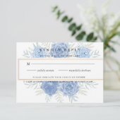 冬の夢想食事の選択RSVPカード 出欠カード (スタンド正面)