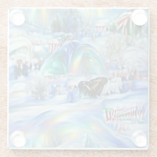 冬の夢 ガラスコースター (裏面)