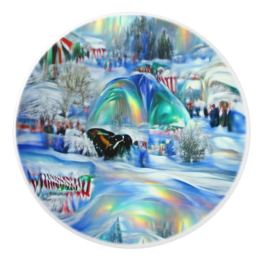 冬の夢 セラミックノブ (正面)