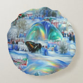 冬の夢 ラウンドクッション (裏面)